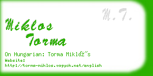 miklos torma business card